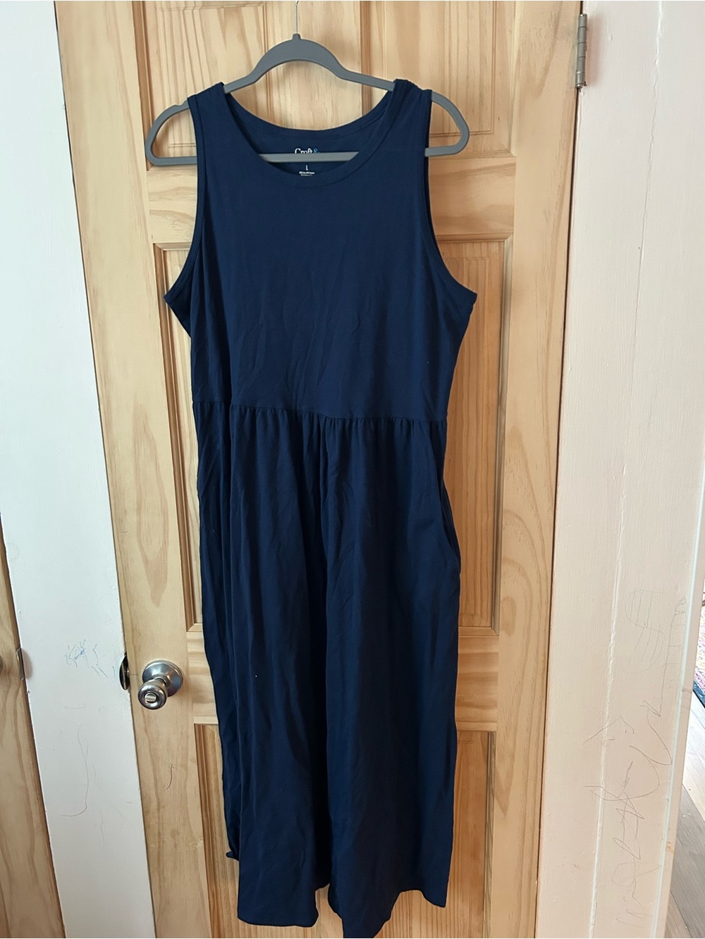 croft & barrow Navy Sleeveless Midi Dress